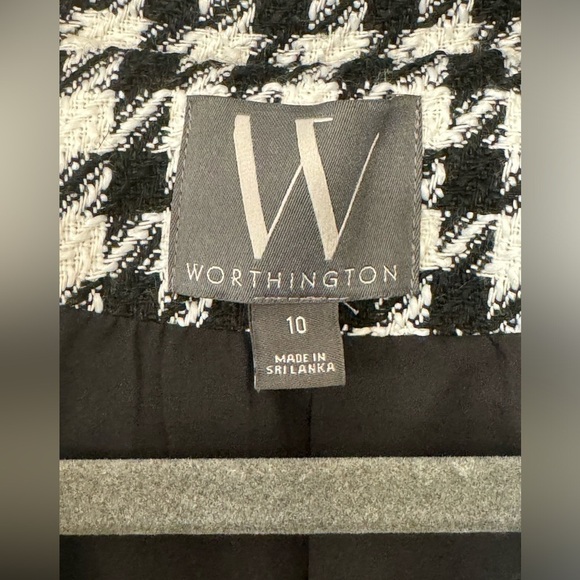 Worthington Houndstooth Tweed Blazer Jacket - Picture 9 of 11